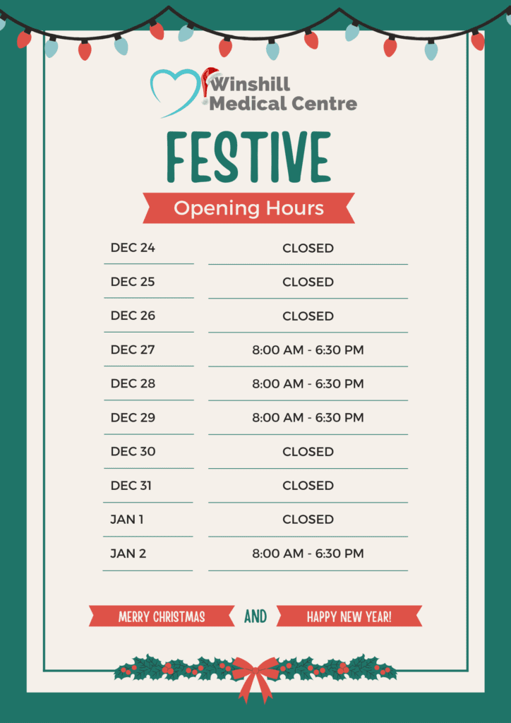 festive-opening-times-2023-winshill-medical-centre